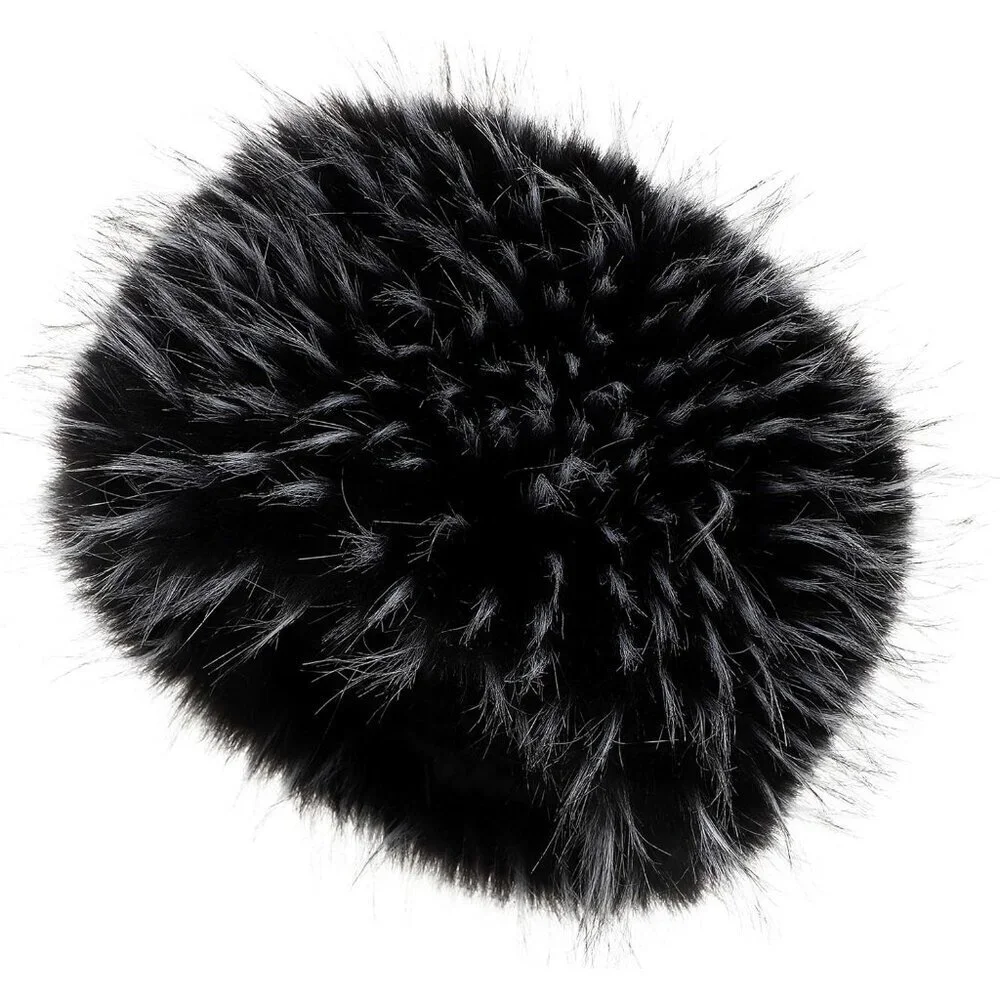 Women Black & White Warm Winter Hat Faux Fur Russian Cossack Style
